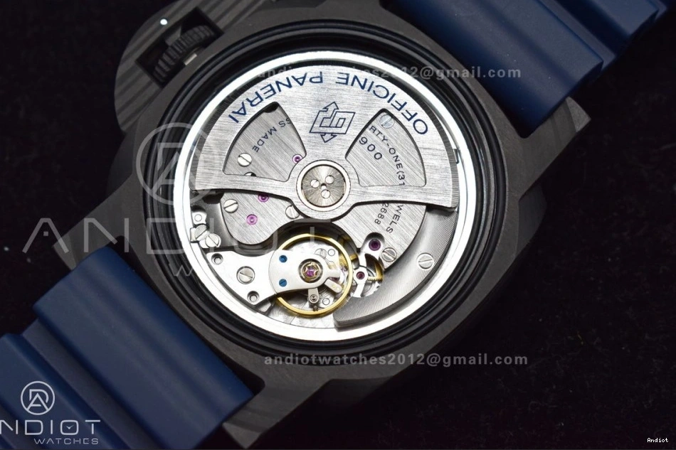 Blue Blue SBF Dial P900 Rubber Best on Carbotech W Strap 1:1 Edition PAM1232 0406